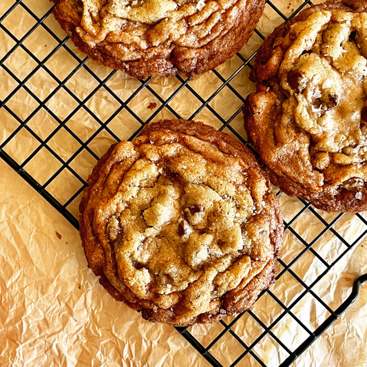 12 Brown Butter Chocolate Chip Cookies