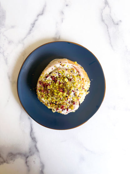 Pistachio & Rose Cinnamon Rolls