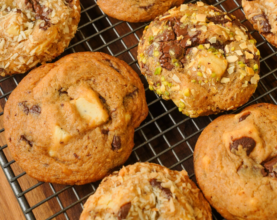 12 Eggless Burfi Chocolate Chip Cookies